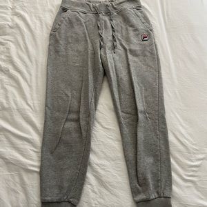 grey fila joggers